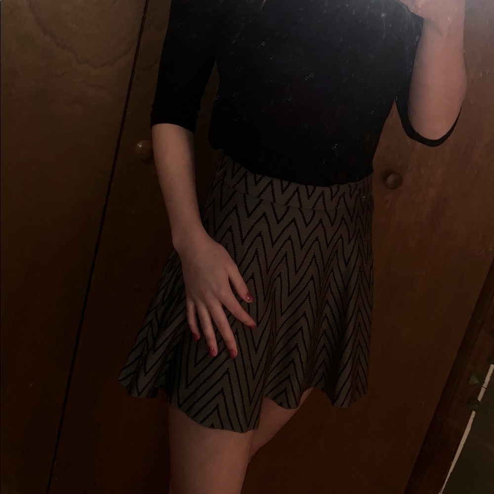 Black and grey skirt